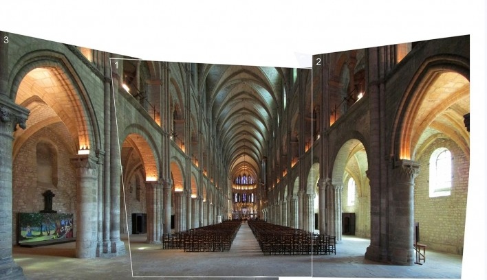Abadia de San Remi, em Reims, França<br />Fotomontagem Victor Hugo Mori, 2014 