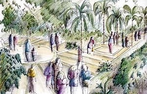 Perspectiva da área selecionada para tipificação da tipologia 3
  	  	 <br />Imagem dos autores do projeto 