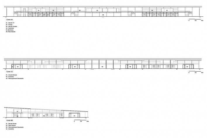 Moradas infantis, cortes, Formoso do Araguaia TO, 2015. Escritórios Rosenbaum e Aleph Zero<br />Imagem divulgação 