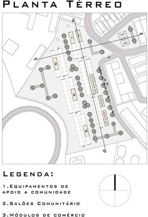 Planta pavimento térreo<br />Imagem dos autores do projeto 