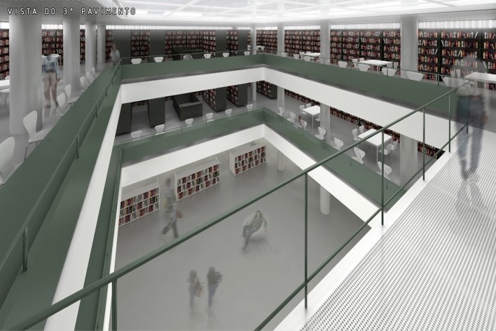 Perspectiva do 2º pavimento<br />Imagem dos autores 