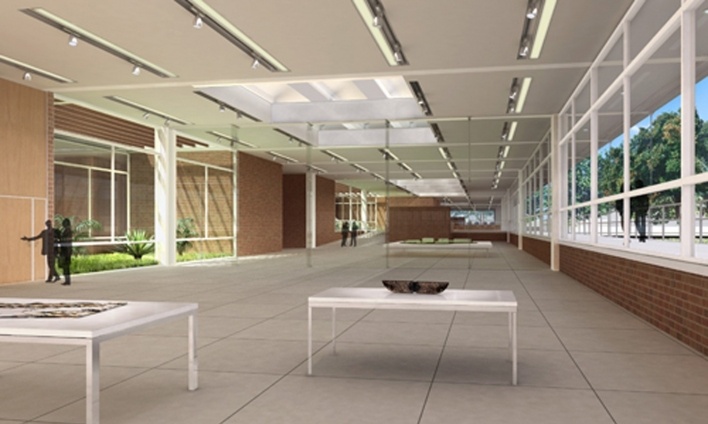 Perspectiva interior geral 	
<br />Desenho do escritório 