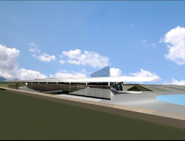 Perspectiva externa<br />Desenho do escritório 
