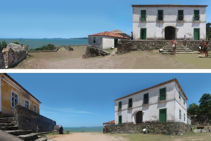 Fortaleza de Santa Cruz, casa do Comandante, Ilha de Anhatomirim, Governador Celso Ramos SC<br />Fotos Victor Hugo Mori 