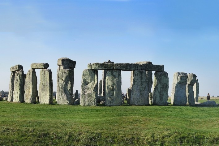 Alexandrina Mori em Stonehenge, Wiltshire, Inglaterra, 2011<br />Foto Victor Hugo Mori 