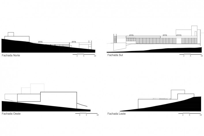Casa Torreão, planta cobertura, Brasília DF, arquitetos Daniel Mangabeira, Henrique Coutinho e Matheus Seco<br />Imagem divulgação 