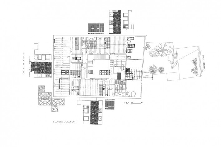 Planta segunda<br />Deseño Estudio Miralles-Tagliabue 