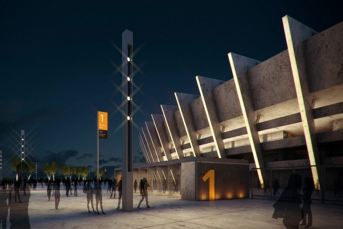 Reforma do estádio Governador Magalhães Pinto, Mineirão<br />Imagens BCMF Arquitetos / Casa Digital 
