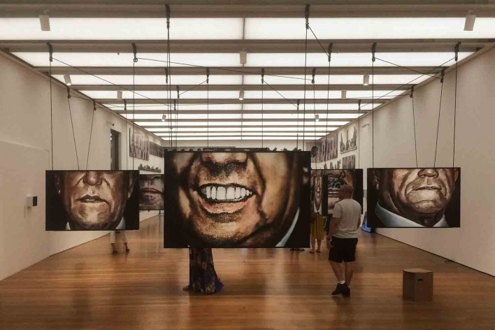Instituto Moreira Salles, sala de exposição, São Paulo, 2017. Arquitetos Vinicius Andrade e Marcelo Morettin<br />Foto Abilio Guerra 