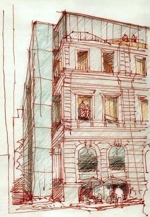 Café – Vista Praça Carlos Drummond de Andrade<br />Imagem dos autores do projeto 