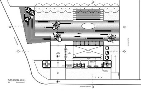 Planta do hall<br />Imagem dos autores do projeto 