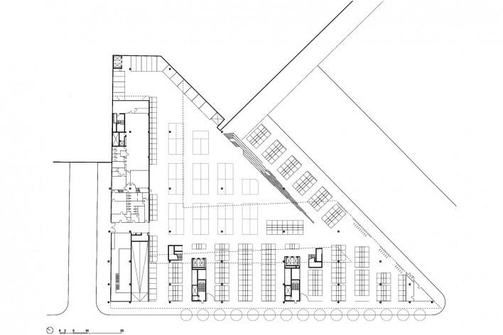 Mercat Encants, planta nível praça, Barcelona. Arquiteto Fermín Vázques / b720 Fermín Vázquez Arquitectos<br />Imagem divulgação 