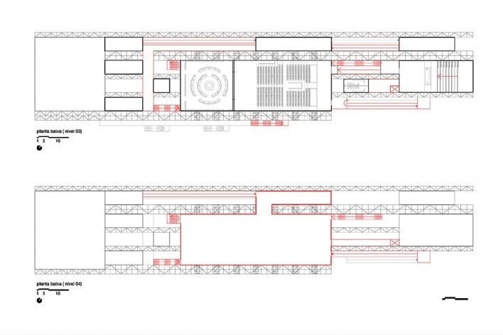 Planta baixa nível 03 e 04 - Pavilhão Humanidade 2012, Rio+ 20<br />divulgação 