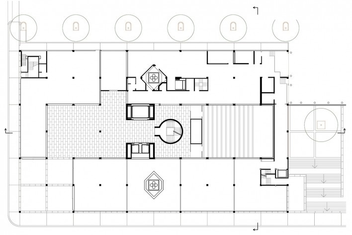 Planta do 1º pavimento<br />Redesenho Edson Mahfuz  [Història en Obres]