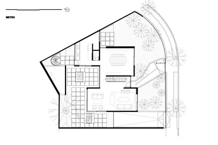 Residência Bento Noronha, térreo, São Paulo, Metro Arquitetos Associados<br />Imagem divulgação 