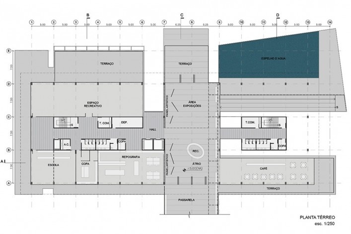 Planta pavimento térreo, Sede Administrativa da Câmara Municipal de Porto Alegre, 1º lugar, Corsi Hirano Arquitetos<br />Imagem divulgação 
