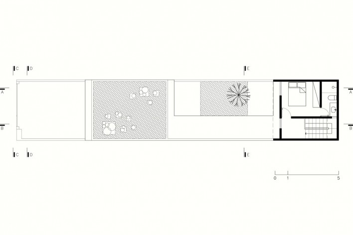 Casa Vila Matilde, planta pavimento superior. Terra e Tuma Arquitetos