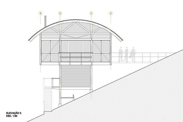 Casa do Felix, elevação 3, Praia do Felix, Ubatuba SP, arquiteto Silvio Sant’Anna<br />Imagem divulgação 