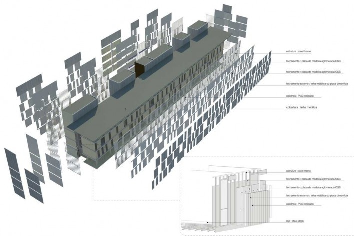 Unicamp 2030, perspectiva: sistema construtivo, Leandro Medrano, Gabriela Celani, Júlia Spinelli, menção honrosa categoria profissional/ projetos, Universidade Estadual de Campinas, Campinas, SP, 2008-2009.