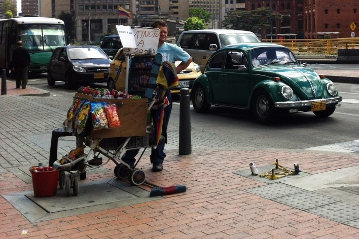 Vendedores ambulantes de Bogotá<br />Foto Abilio Guerra 