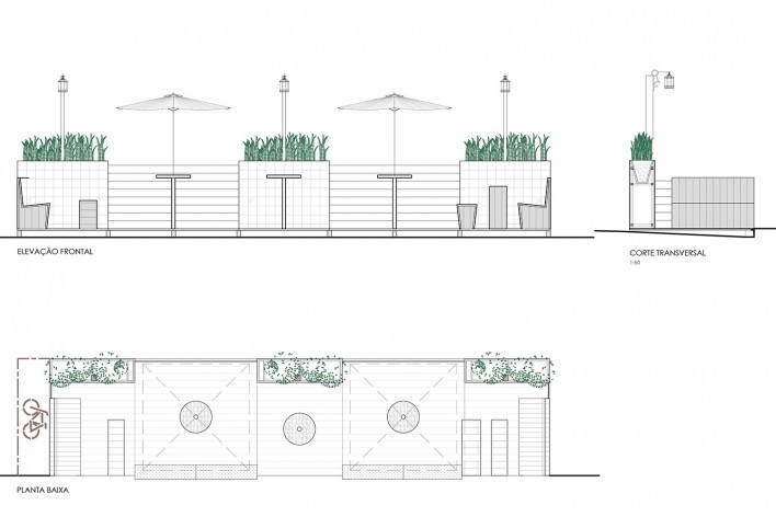 Parklet Rua Salvador Cardoso, São Paulo, 2015, arquiteto Homã Alvico<br />Imagem divulgação 