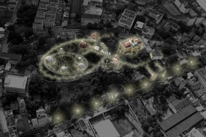 Vista noturna - iluminação geral<br />Imagem dos autores do projeto 