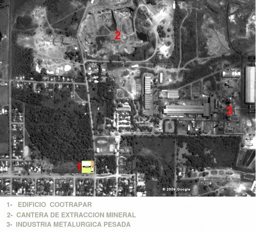 Cootrapar – cooperativa de trabajadores de aceros del Paraguay. Localización. Arq. Luis Alberto Elgue y Arq. Cynthia Solis Patri. Villa Hayes, Paraguay. 2007 – 2008.