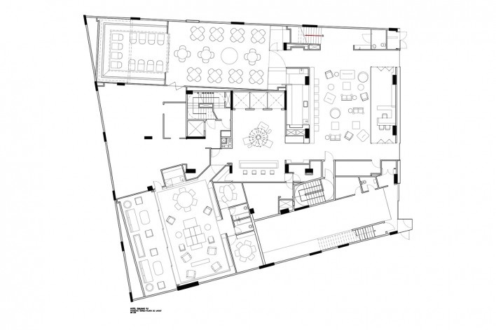 Hotel Emiliano, pavimento térreo<br />Studio Arthur Casas  [Studio Arthur Casas]