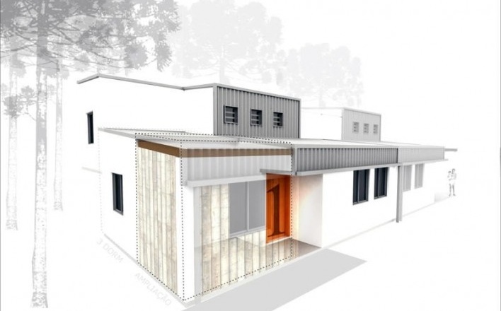 Casa Escalonada.Concurso Habitação para Todos CDHU.Casas escalonadas-Menção honrosa.<br />Autores do projeto  [escritorio premiado]