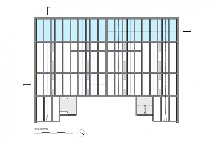 Escritório SMA, planta de forro, São Paulo SP Brasil, 2019. Arquitetos Rosário Pinho e André Scarpa / André Scarpa Arquitetura<br />Imagem divulgação  [Acervo André Scarpa Arquitetura]