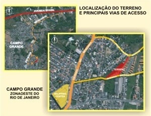 Localização do terreno<br />Imagem dos autores do projeto 