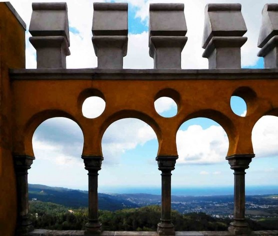 Panorama a partir do alto do Palácio da Pena, região de Sintra<br />Foto Anita Di Marco 