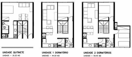 Apartamentos típicos<br />Imagem dos autores do projeto 
