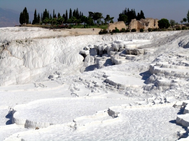 Pamukkale, fortaleza de algodão<br />Foto Maria Cristina Wolff de Carvalho 