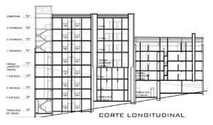 Corte longitudinal<br />Imagem dos autores do projeto 