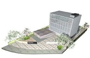 Inserção no terreno<br />Imagem do autor do projeto 