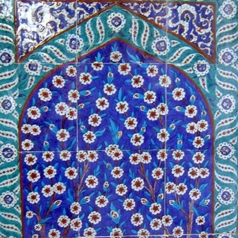 Azulejos em cor azul, Istambul<br />Foto Lu Cury 
