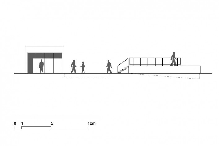 Bar/pool/gallery, north façade. BCMF arquitetos + MACh arquitetos