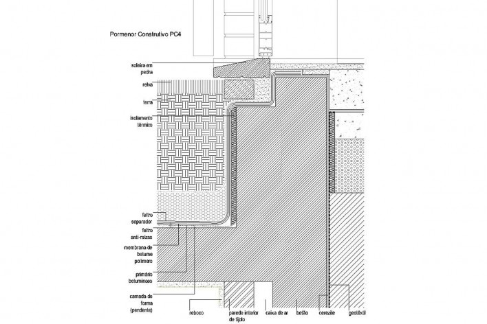 Casa no Figueiral, detalhe construtivo, Alcobaça, Portugal. Arquiteto Pedro Fonseca Jorge