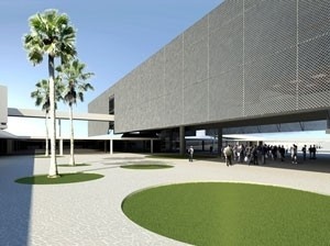 Vista da praça cívica<br />Imagem dos autores do projeto 