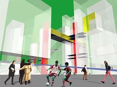 A nova metrópole: cidade pública e permeável<br />Imagem dos autores do projeto 
