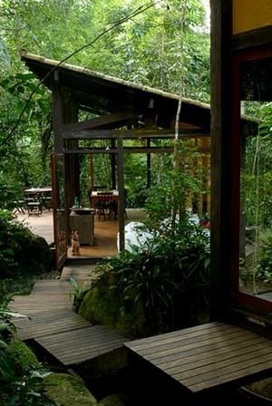 Vista do módulo social a partir do acesso ao módulo de suíte do casal<br />Imagem dos autores do projeto 