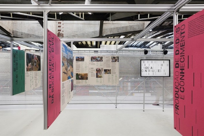 Pavilhão Gife, São Paulo SP Brasil, 2019. Vitor Pena, Victoria Braga, André Vitiello, Inaê Monteiro Negrão, Clara Varandas Abussamra, Luisa Capalbo Menezes, Victor Salviano Isawa e Luiz Gomes da Silva (arquitetura e montagem), Maria Cau Levy e André Stefa<br />Foto Rafaela Netto 