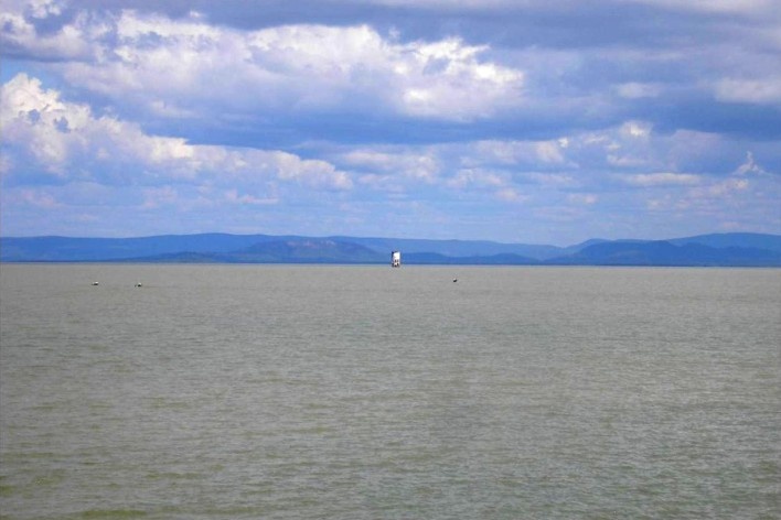 Lago de Sobradinho, reservatórios da cidade de Remanso alagada<br />Foto Sanane Sampaio 