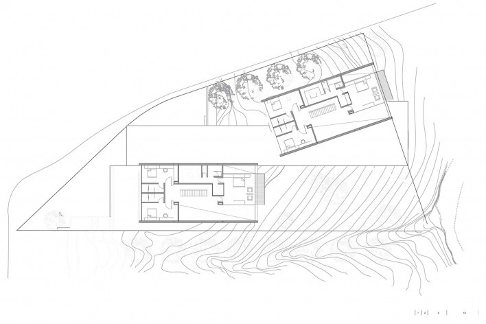 Planta nível + 3.05 - Térreo da habitação superior [Gaeta Springall Arquitectos]