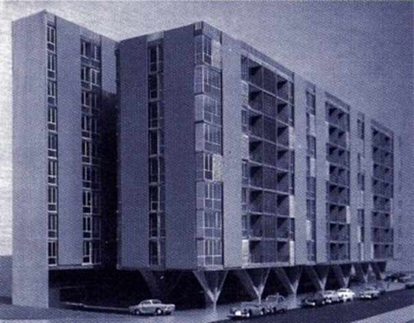 Maqueta definitiva del Edificio Mediterráneo<br />Foto divulgação  ["Antonio Bonet Castellana"(Colégio de Arquitectos de Cataluña, 1999)]