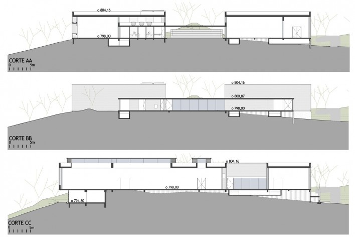 Galeria Claudia Andujar, Inhotim, Brumadinho MG Brasil. Arquitetos Associados<br />Desenho divulgação 