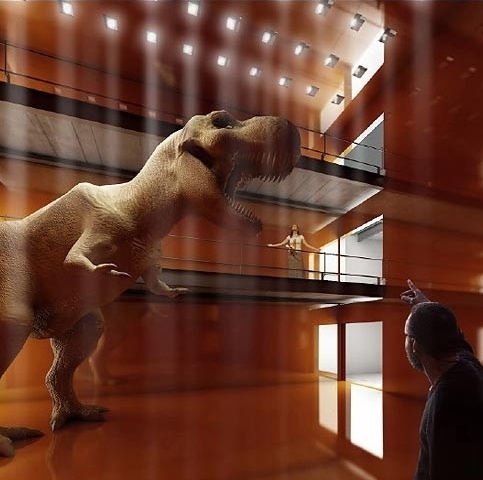 Concurso Internacional para Projeto Arquitetônico do Museu Exploratório de Ciências da Unicamp, vista ilustrativa do interior dos “cubos”, parte das áreas de exposição com controle de iluminação, ventilação e acesso a, menção honrosa. Arquitetos Alessandr<br />Imagem equipe 