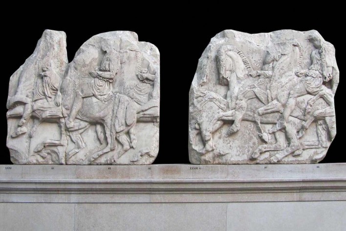 Friso do Parthenon, atribuído a Fídias, British Museum, Londres<br />Foto Victor Hugo Mori 