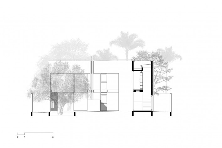 Casa 239, corte bb, São Paulo SP, 2012. Una Arquitetos<br />Imagem divulgação 